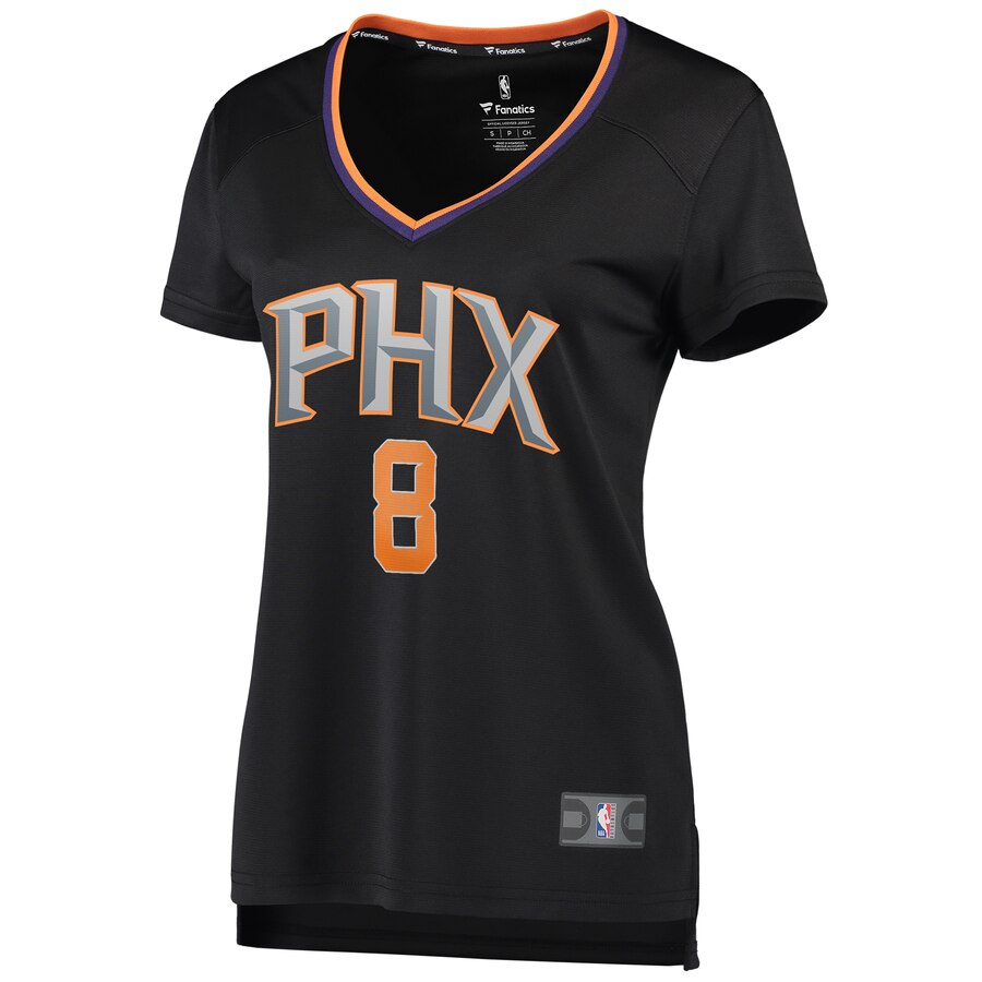 Alternative view of Frank Kaminsky Iii Phoenix Suns Fanatics Branded Women's Fast Break Player Jersey - Statement Edition - Black