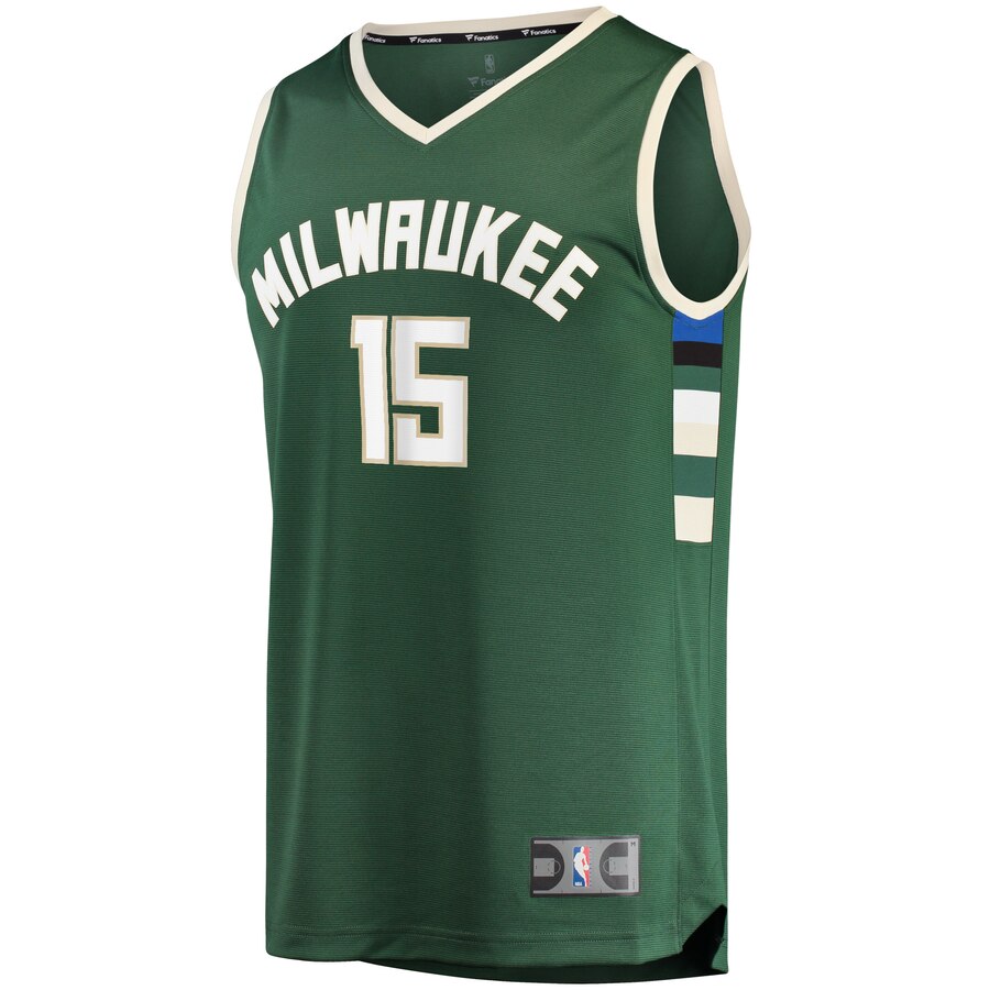 Alternative view of Frank Mason Iii Milwaukee Bucks Fanatics Branded Fast Break Player Jersey – Icon Edition – Hunter Green