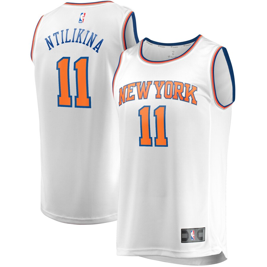 Frank Ntilikina New York Knicks Fanatics Branded Fast Break Player Replica Jersey - Association Edition - White