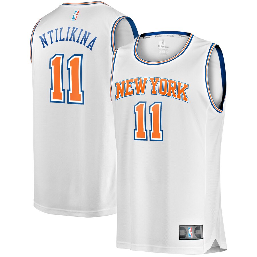 Frank Ntilikina New York Knicks Fanatics Branded Fast Break Player Replica Jersey - Statement Edition - White