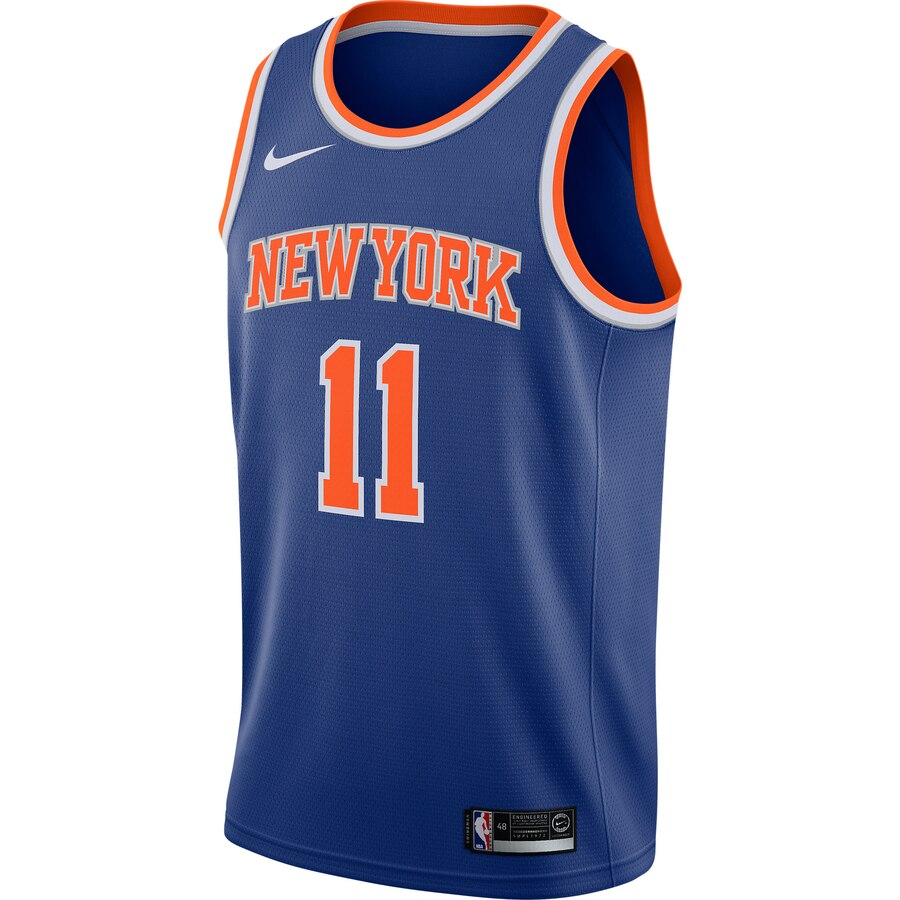Alternative view of Frank Ntilikina New York Knicks Replica Swingman Jersey - Icon Edition - Blue