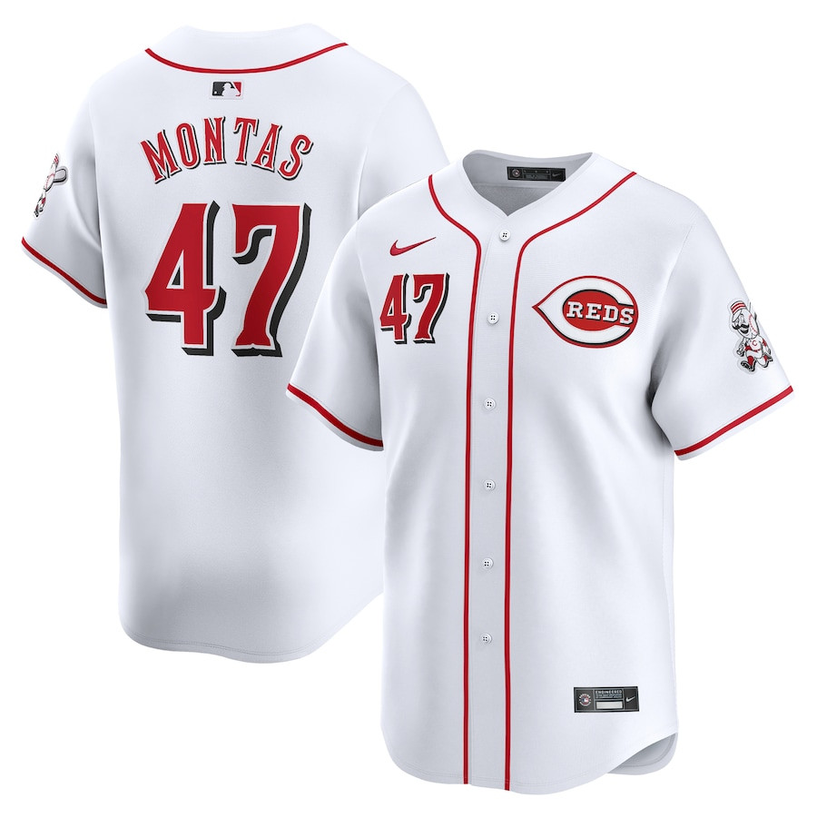 Frankie Montas 47 Cincinnati Reds Home Limited Player Men Jersey - White