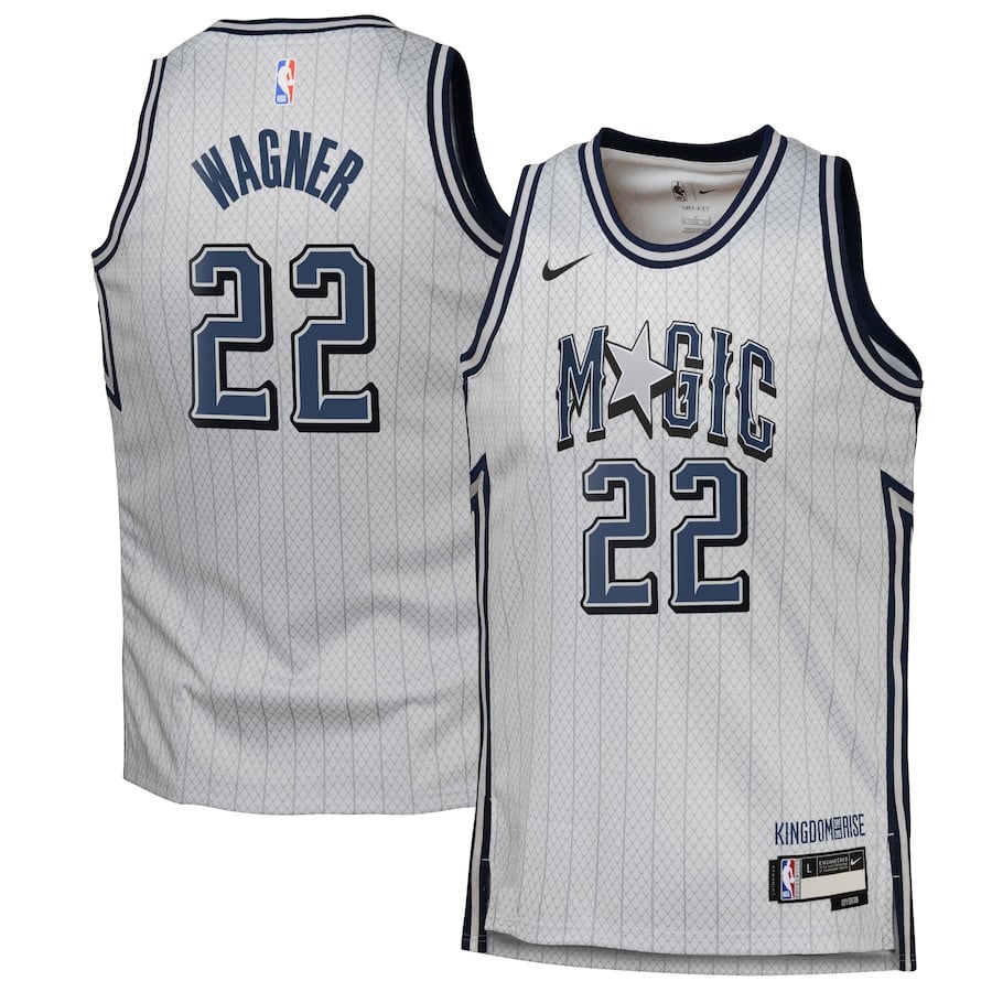 Franz Wagner 22 Orlando Magic 2024/25 Swingman Player YOUTH Jersey - City Edition - Silver - JS338 