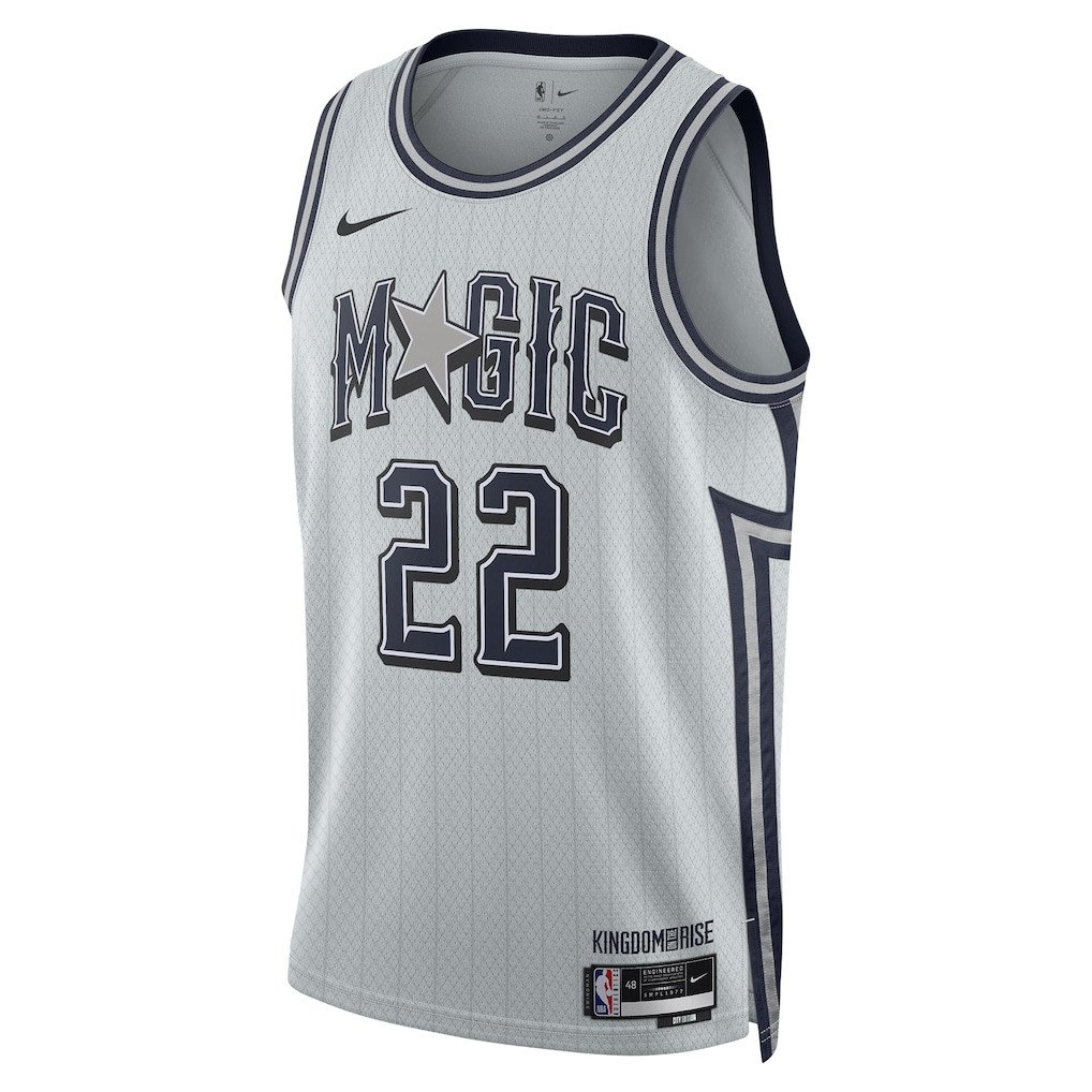 Alternative view of Franz Wagner 22 Orlando Magic Unisex 2024/25 Swingman Player Jersey - City Edition - Silver - JS414 