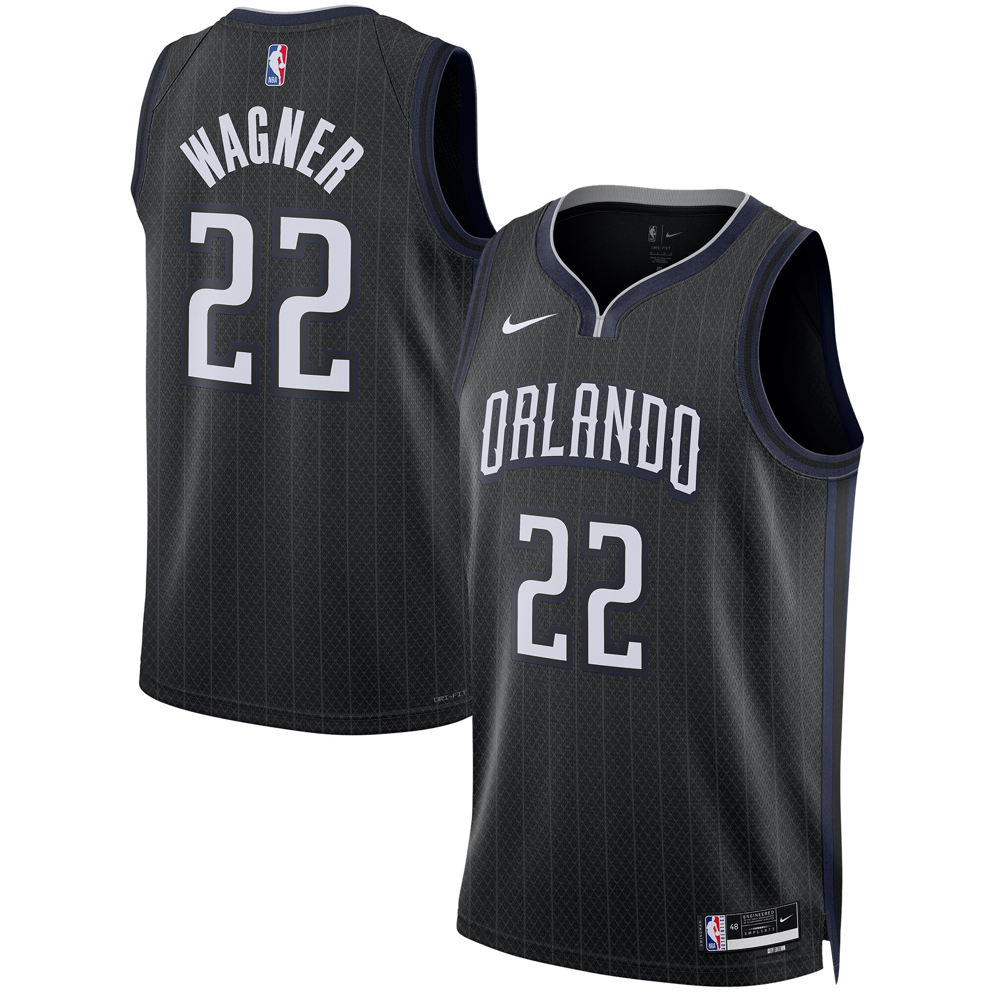 Franz Wagner Orlando Magic Unisex 2022/23 Swingman Jersey - City Edition - Black
