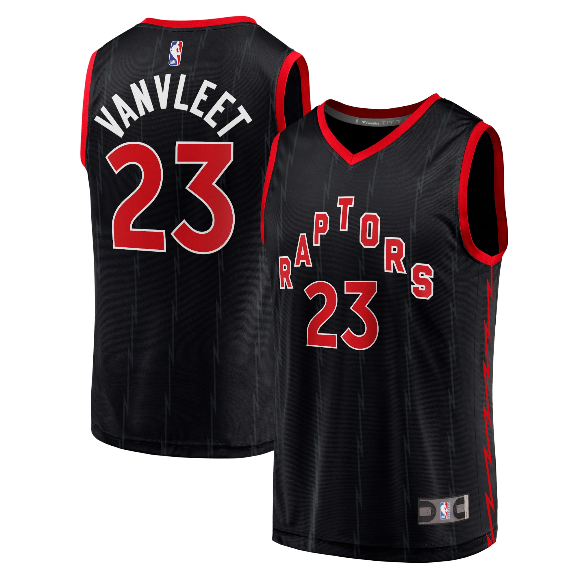 Fred Vanvleet Toronto Raptors Fanatics Branded Fast Break Replica Player Jersey - Black - Statement Edition