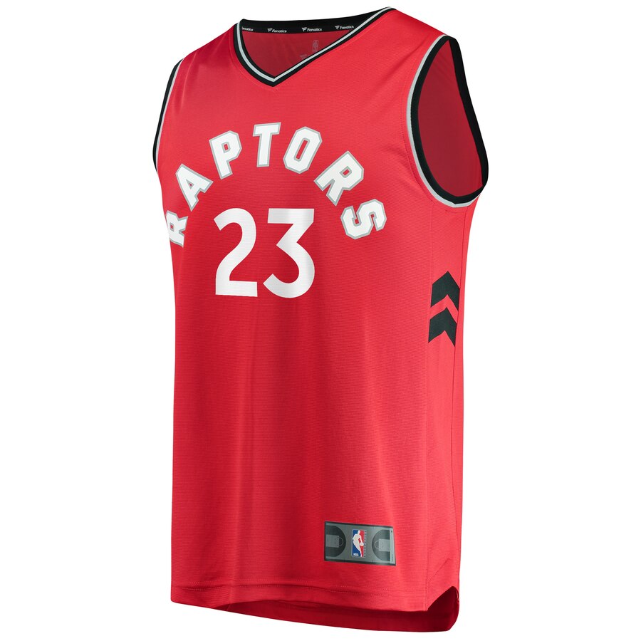 Alternative view of Fred Vanvleet Toronto Raptors Fanatics Branded Fast Break Replica Player Jersey - Red - Icon Edition