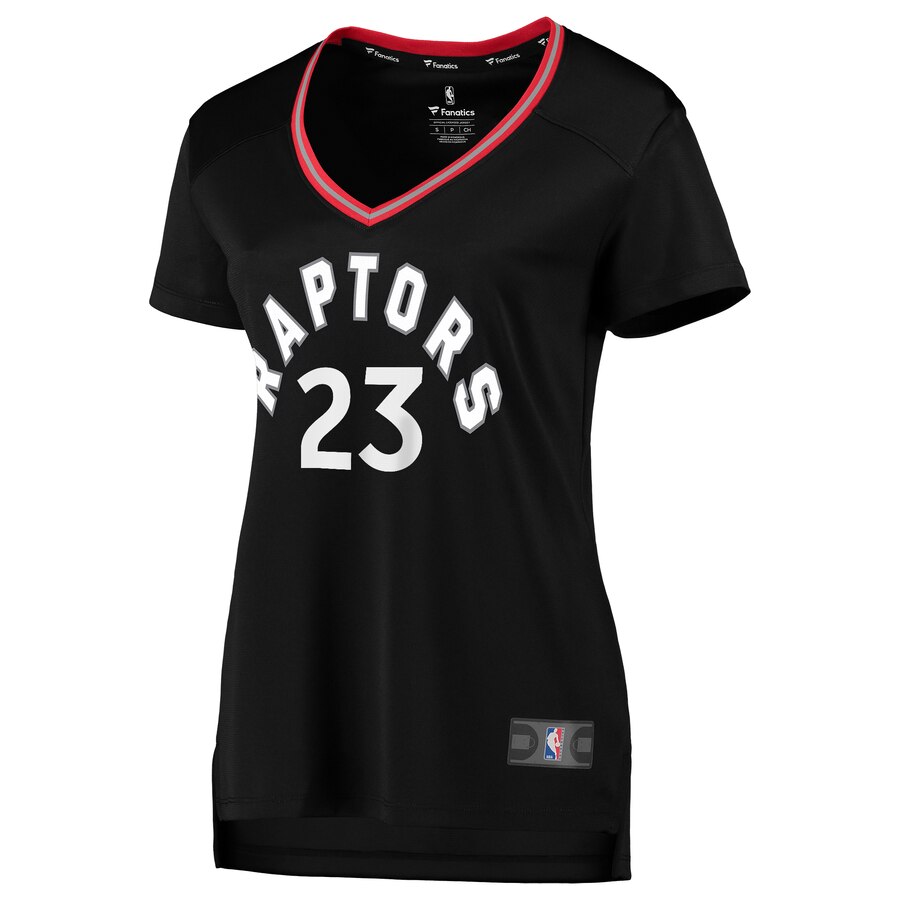 Alternative view of Fred Vanvleet Toronto Raptors Fanatics Branded Women's Fast Break Replica Player Jersey - Statement Edition - Black