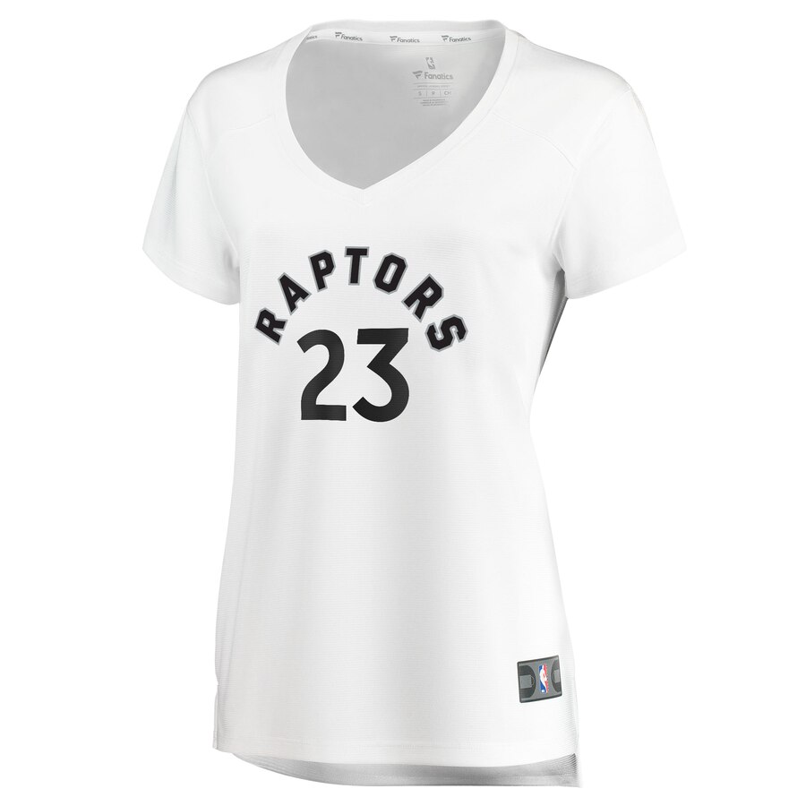 Alternative view of Fred Vanvleet Toronto Raptors Fanatics Branded Women’s Fast Break Replica Player Jersey – Association Edition – White