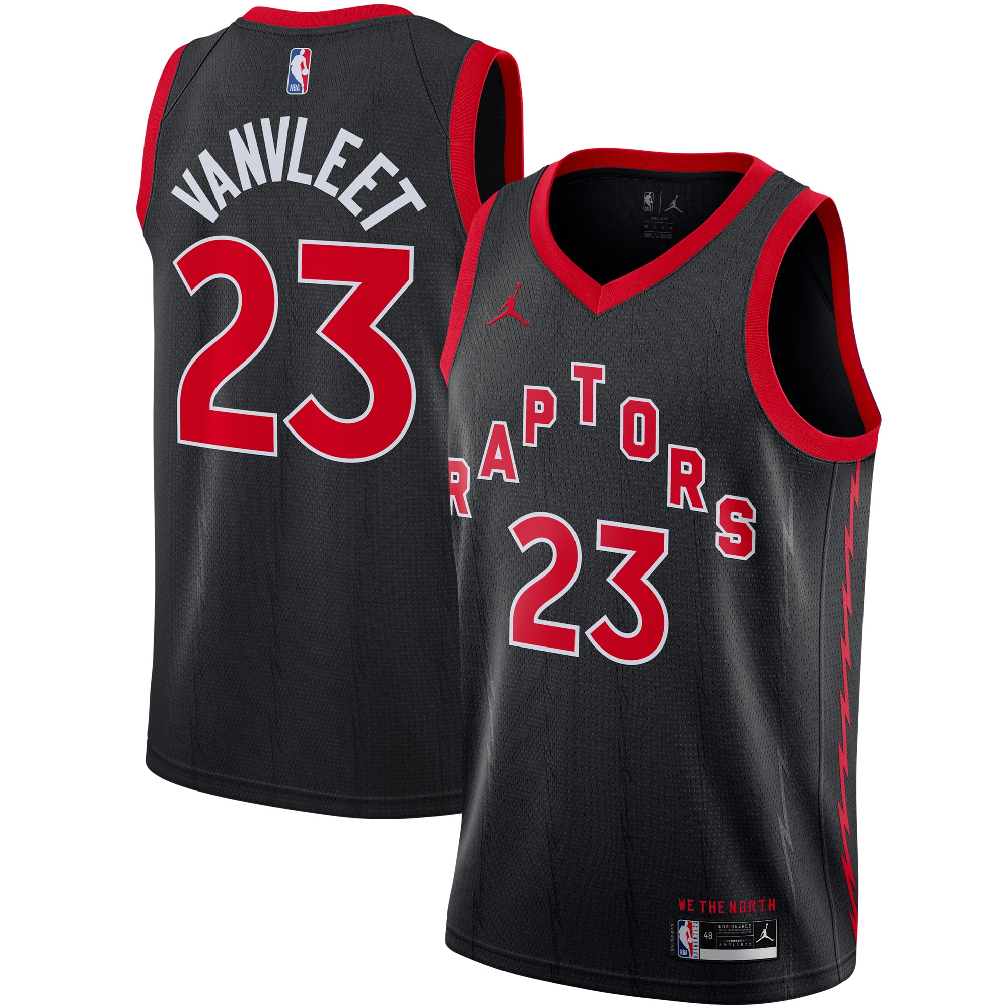 Fred Vanvleet Toronto Raptors Jordan Brand 2020/21 Swingman Jersey - Statement Edition - Black