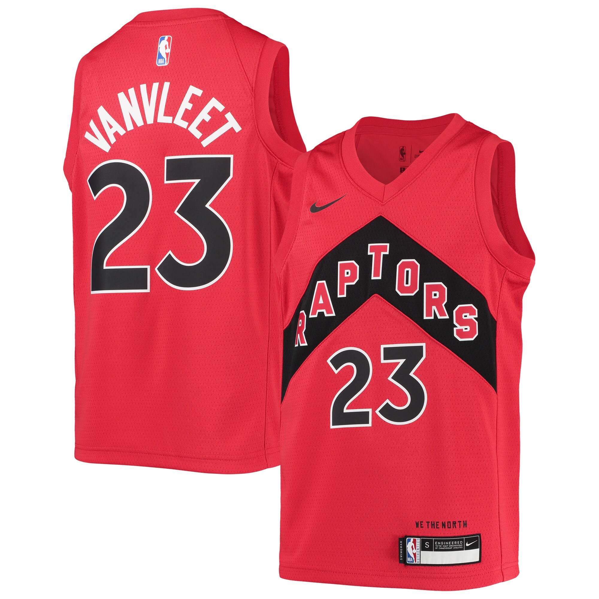 Alternative view of Fred Vanvleet Toronto Raptors Youth 2020/21 Swingman Jersey - Icon Edition - Red