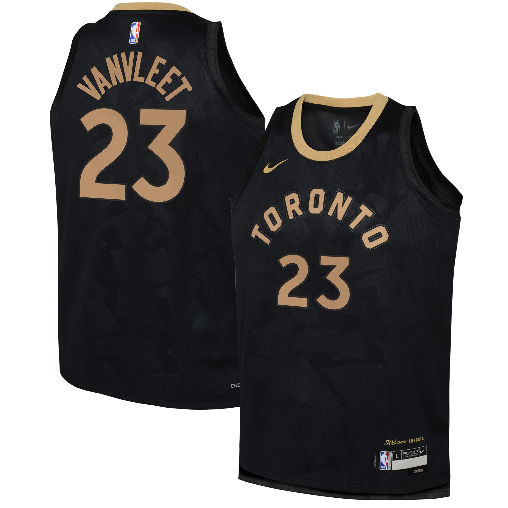Fred Vanvleet Toronto Raptors Youth 2022/23 Swingman Jersey – City Edition – Black