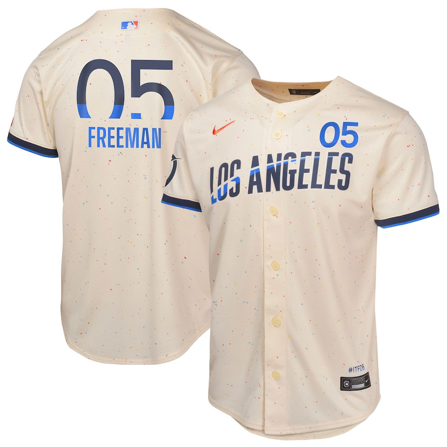 Freddie Freeman 5 Los Angeles Dodgers 2024 City Connect Limited Youth Jersey - Cream 
