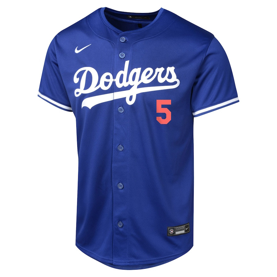 Alternative view of Freddie Freeman 5 Los Angeles Dodgers Alternate Limited YOUTH Jersey - Royal 