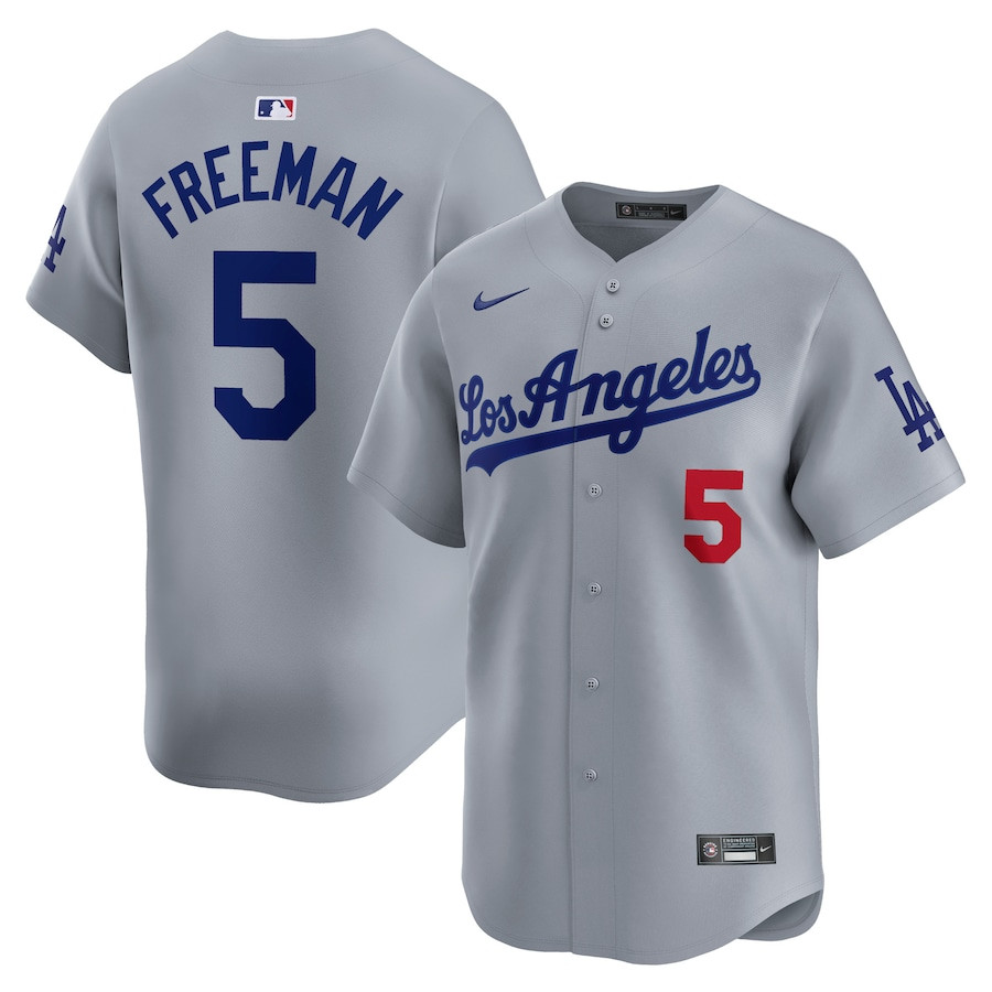 Freddie Freeman 5 Los Angeles Dodgers Away Limited Player Men Jersey - Gray 