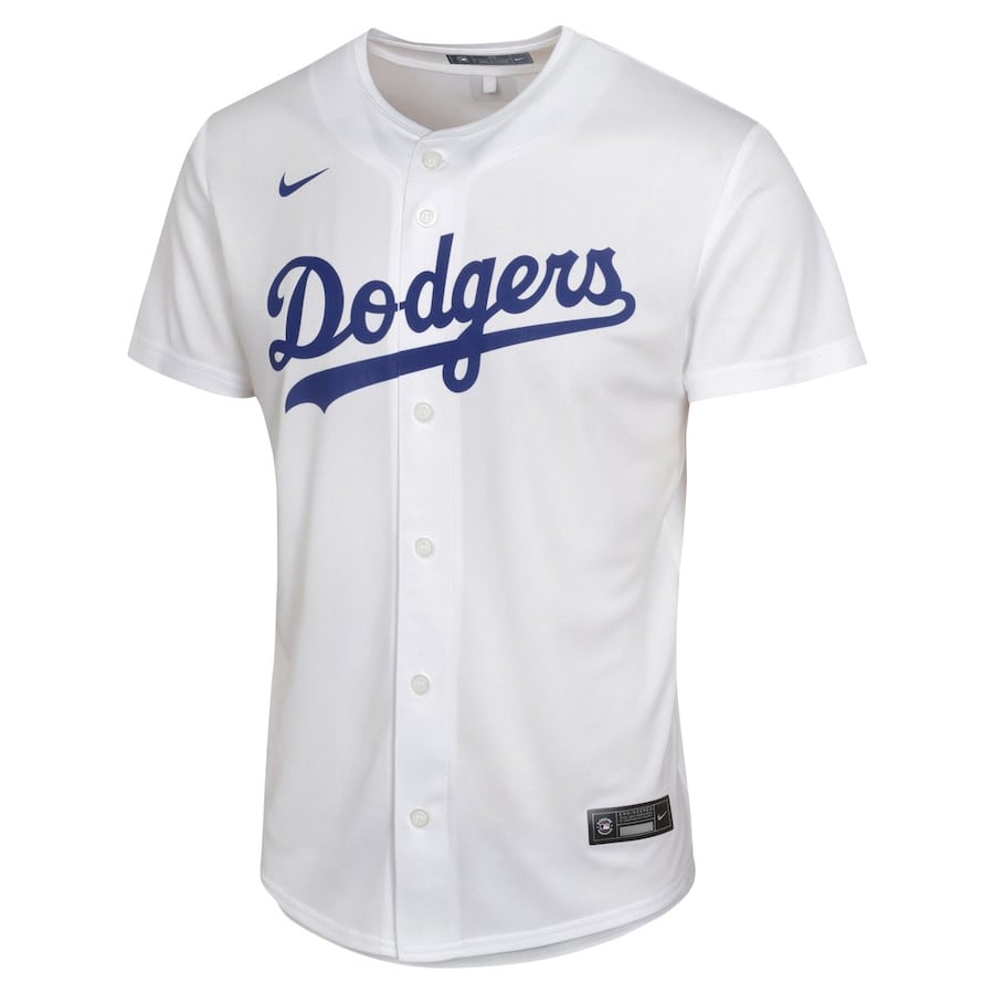 Alternative view of Freddie Freeman 5 Los Angeles Dodgers Home Game Player YOUTH Jersey - White 