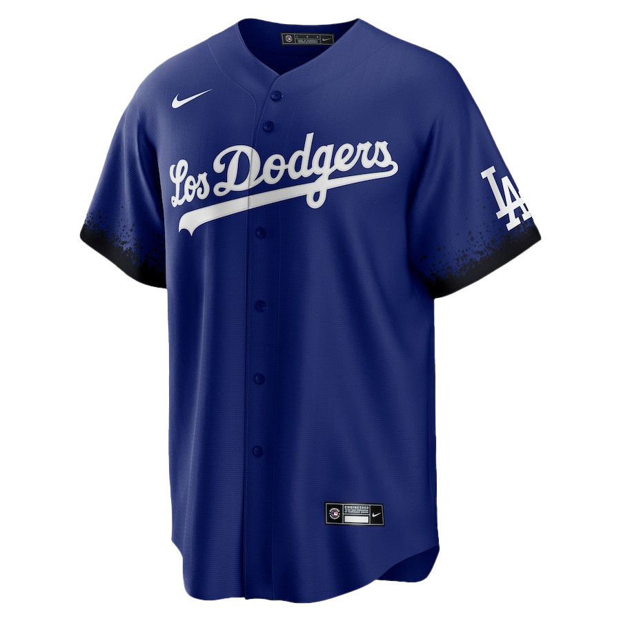 Alternative view of Freddie Freeman 5 Los Angeles Dodgers Signed Home Run 2023 City Connect Player Men Jersey - Royal 