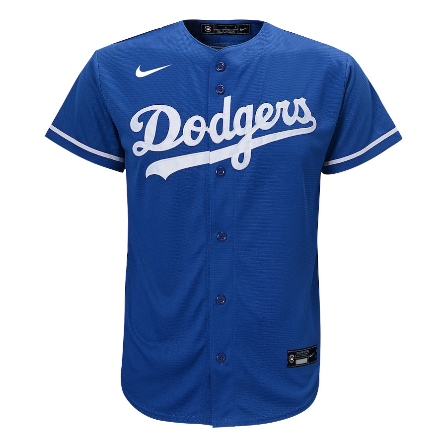 Alternative view of Freddie Freeman 5 Los Angeles Dodgers Signed Logo 2023 Alternate Player YOUTH Jersey - Royal 