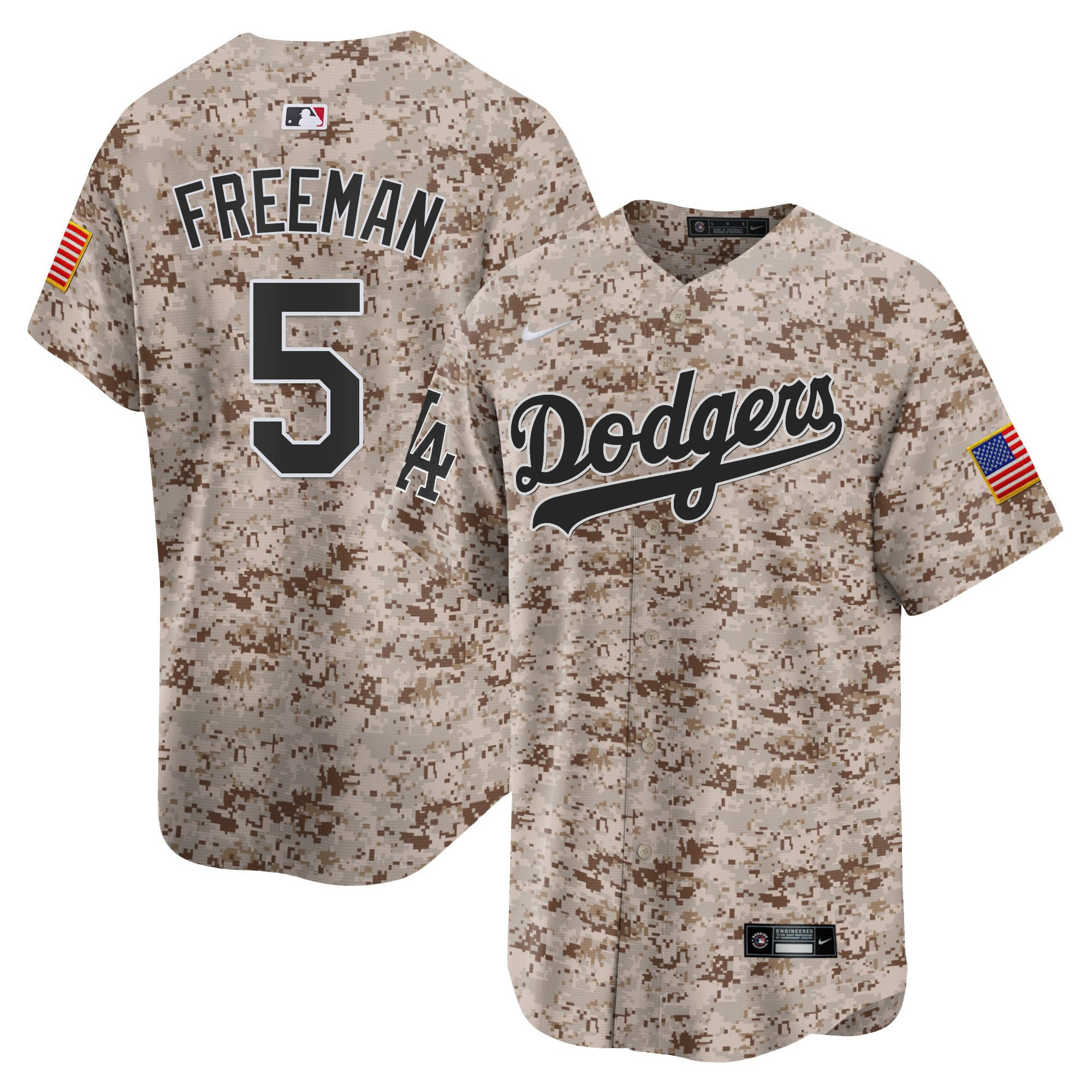 Freddie Freeman 5 Los Angeles Dodgers USMC Alternate Limited Men Jersey - Desert 