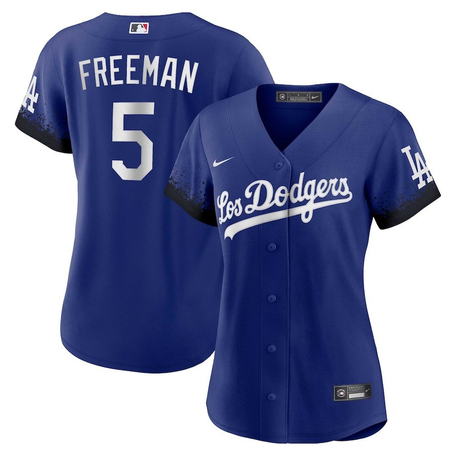 Freddie Freeman 5 Los Angeles Dodgers Women's City Connect Player Jersey - Royal 