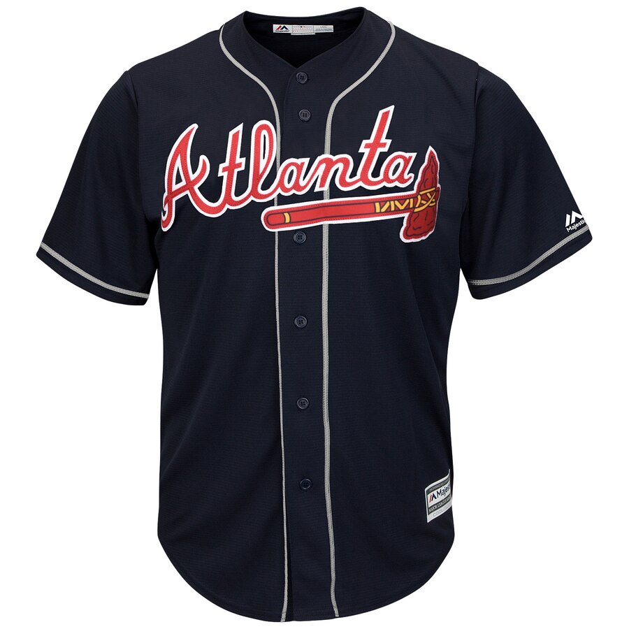 Alternative view of Freddie Freeman Atlanta Braves Majestic Big And Tall Alternate Cool Base Replica Player Jersey - Navy