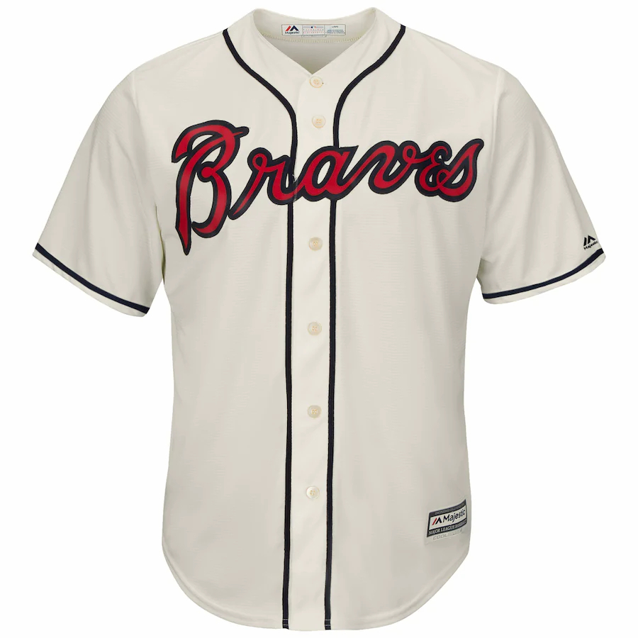 Alternative view of Freddie Freeman Atlanta Braves Majestic Official Cool Base Player Jersey - Cream