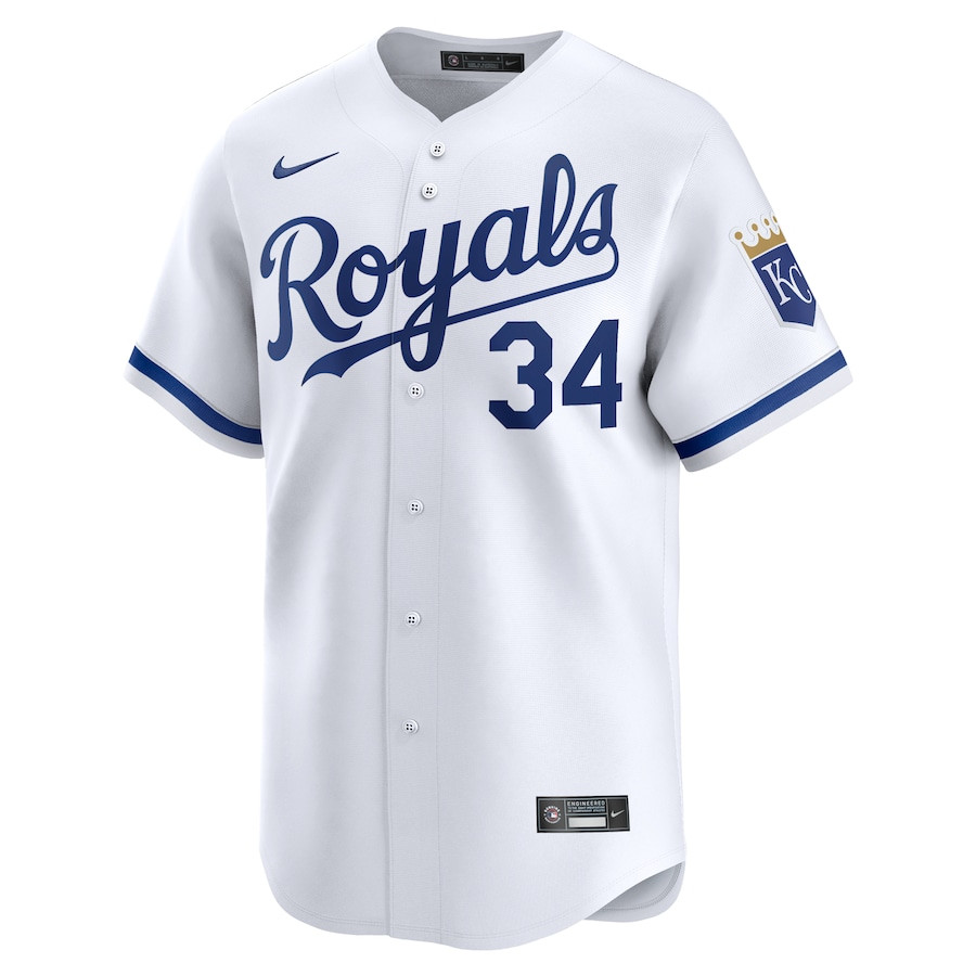 Alternative view of Freddy Fermin 34 Kansas City Royals Home Limited Player Men Jersey - White 