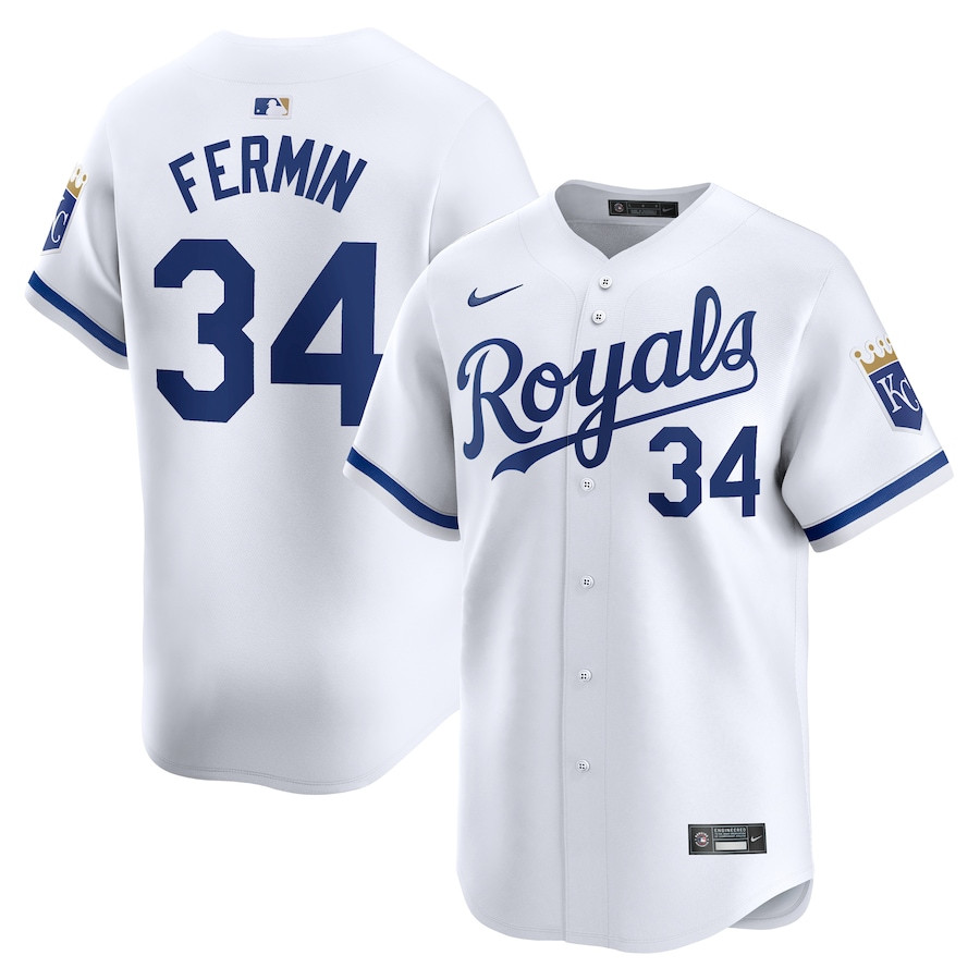 Freddy Fermin 34 Kansas City Royals Home Limited Player Men Jersey - White 