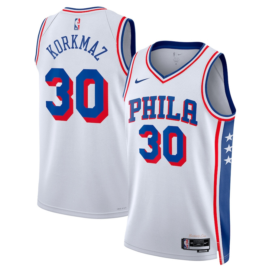 Furkan Korkmaz 30 Philadelphia 76ers 2023/24 Swingman Jersey - Association Edition - White - JS165 