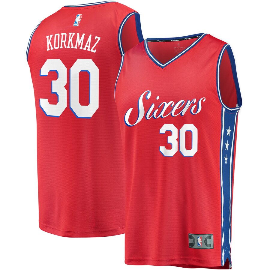 Furkan Korkmaz Philadelphia 76ers Fanatics Branded Fast Break Replica Player Jersey - Statement Edition - Red
