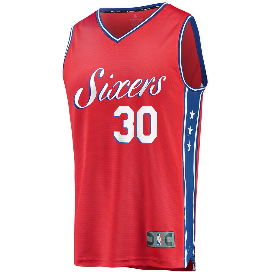 Alternative view of Furkan Korkmaz Philadelphia 76ers Fanatics Branded Fast Break Replica Player Jersey - Statement Edition - Red