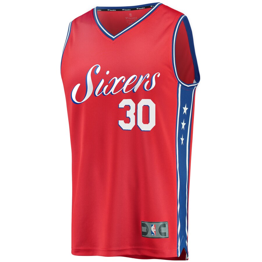 Alternative view of Furkan Korkmaz Philadelphia 76ers Fanatics Branded Youth Fast Break Player Jersey - Statement Edition - Red