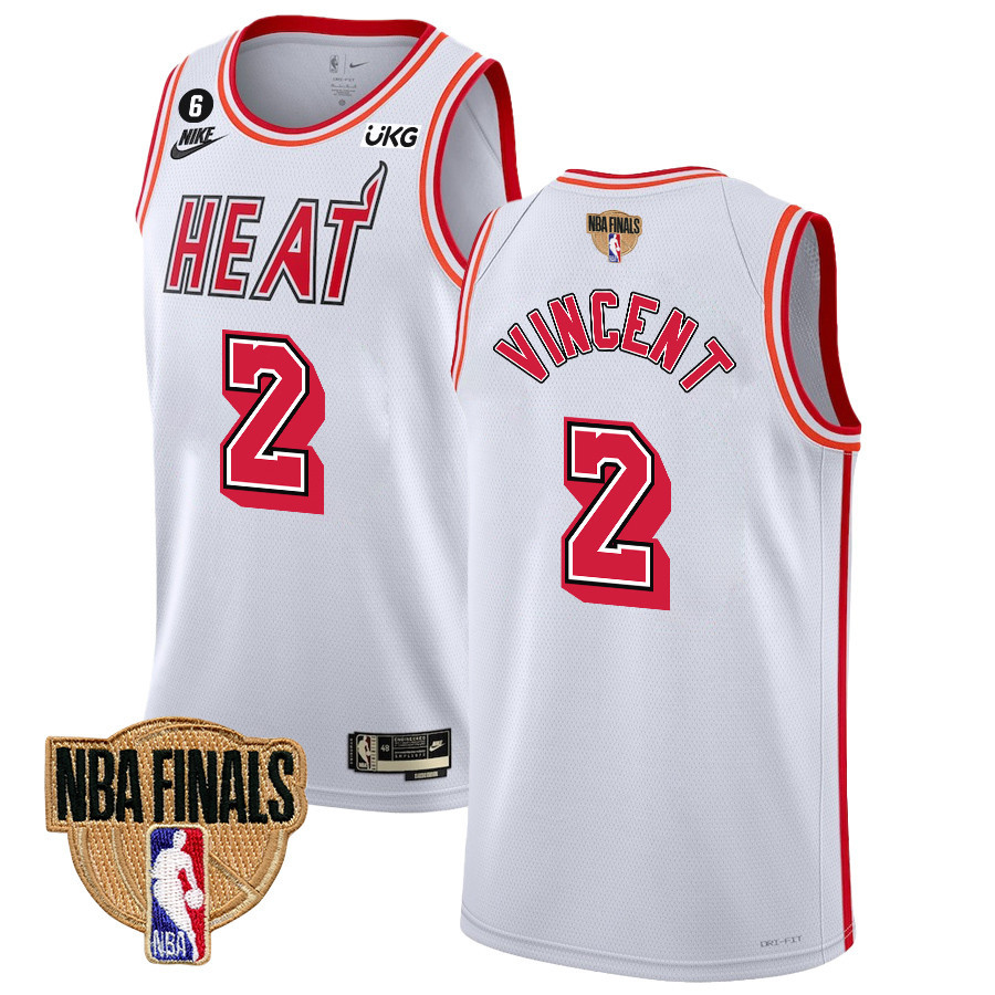 Gabe Vincent 2 Miami Heat Final Champions 2023 Swingman Jersey - Classic Edition - White - JS835 