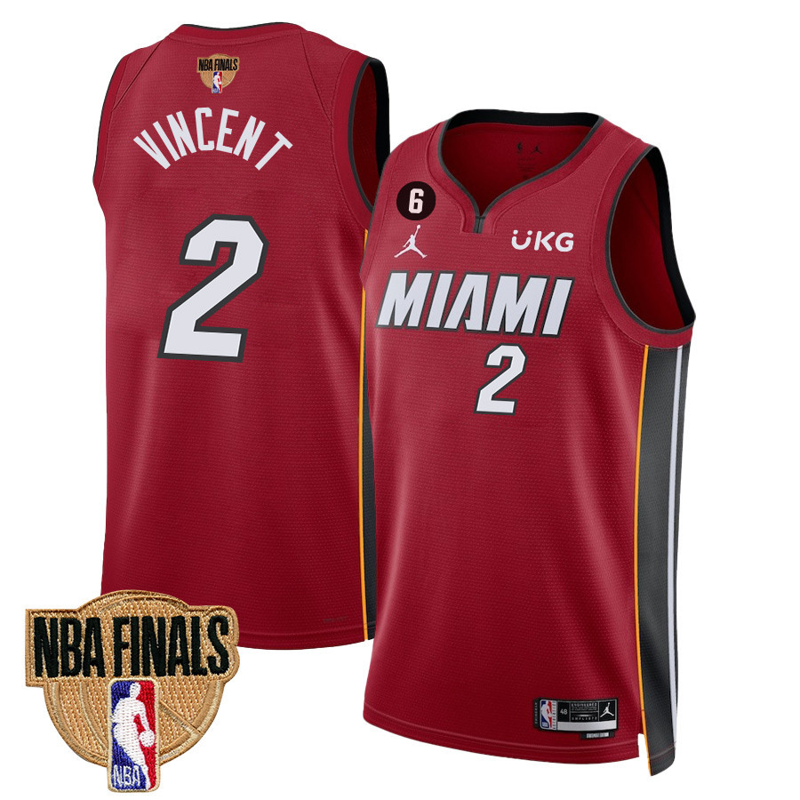 Gabe Vincent 2 Miami Heat Final Champions 2023 Swingman Jersey - Red - JS468 