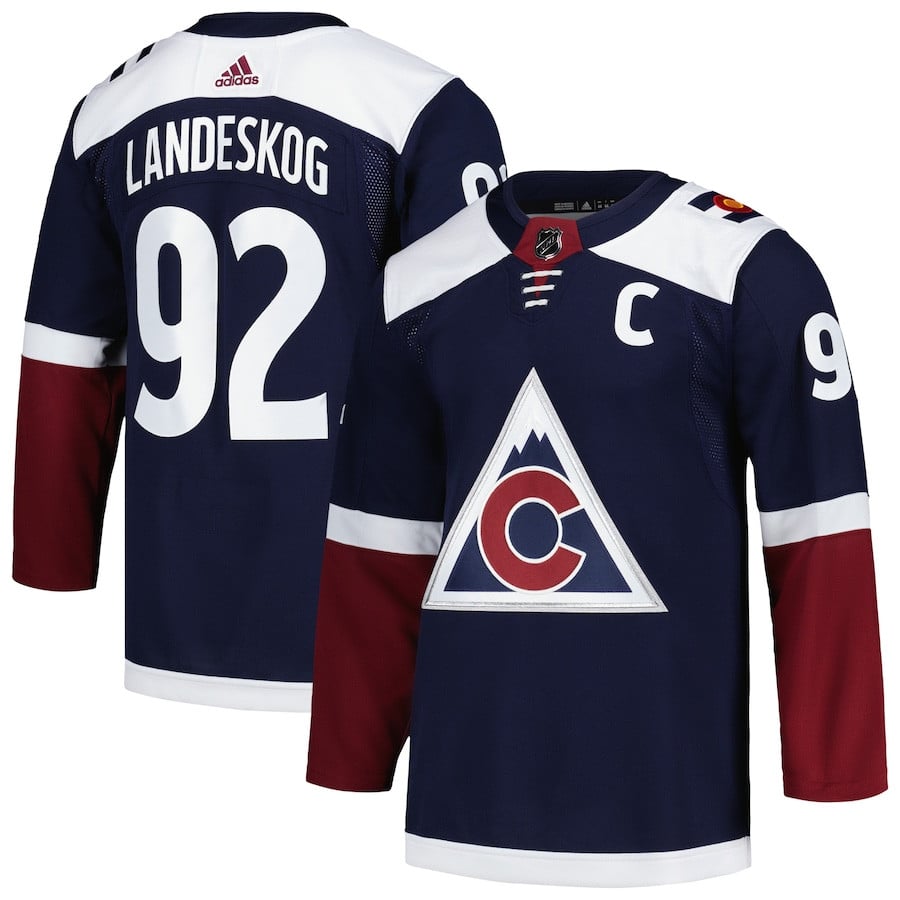 Gabriel Landeskog 92 Colorado Avalanche Alternate Primegreen Men Jersey - Navy - JS999 