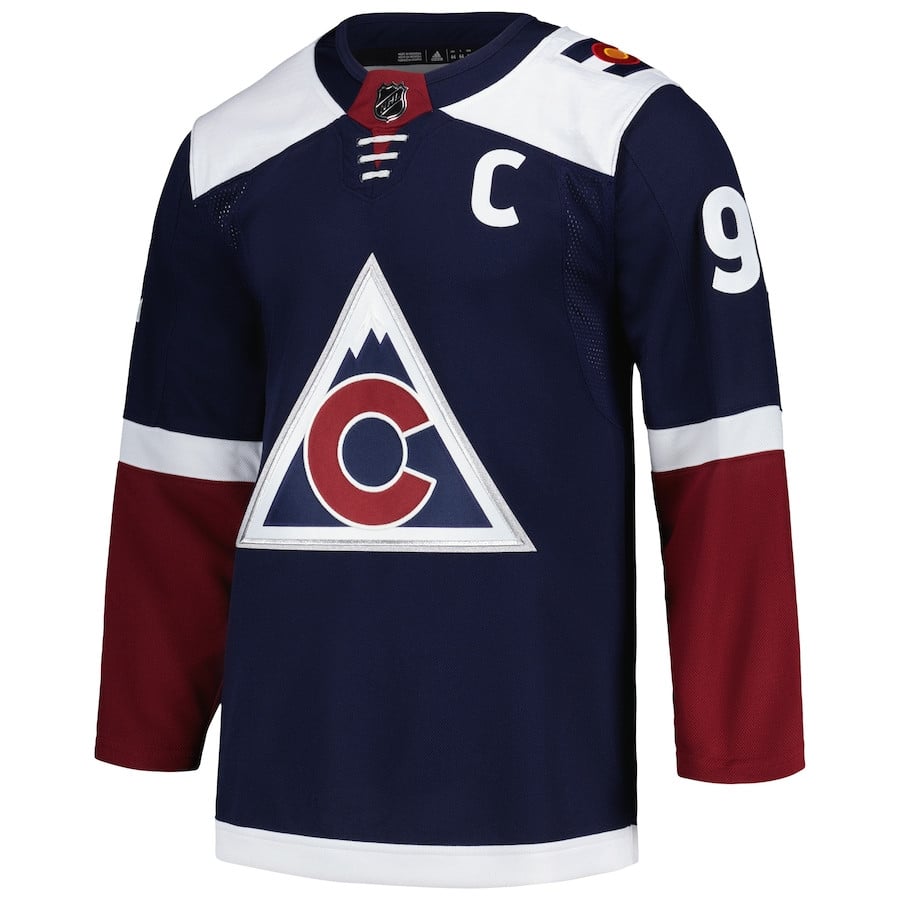 Alternative view of Gabriel Landeskog 92 Colorado Avalanche Alternate Primegreen Men Jersey - Navy - JS999 
