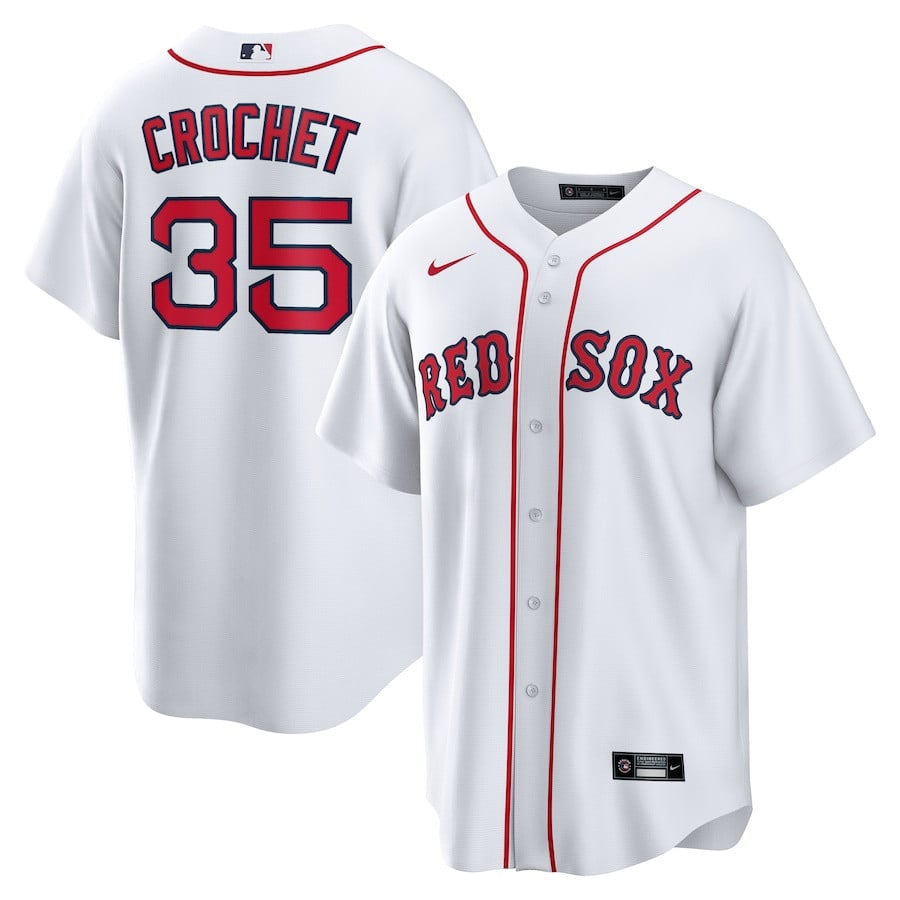 Garrett Crochet 35 Boston Red Sox Home Men Jersey - White