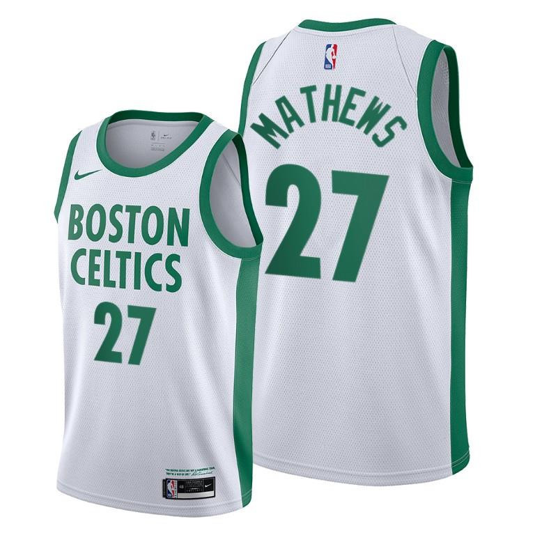 Garrison Mathews Boston Celtics White City Edition Jersey 27 - Men Jersey - JS197