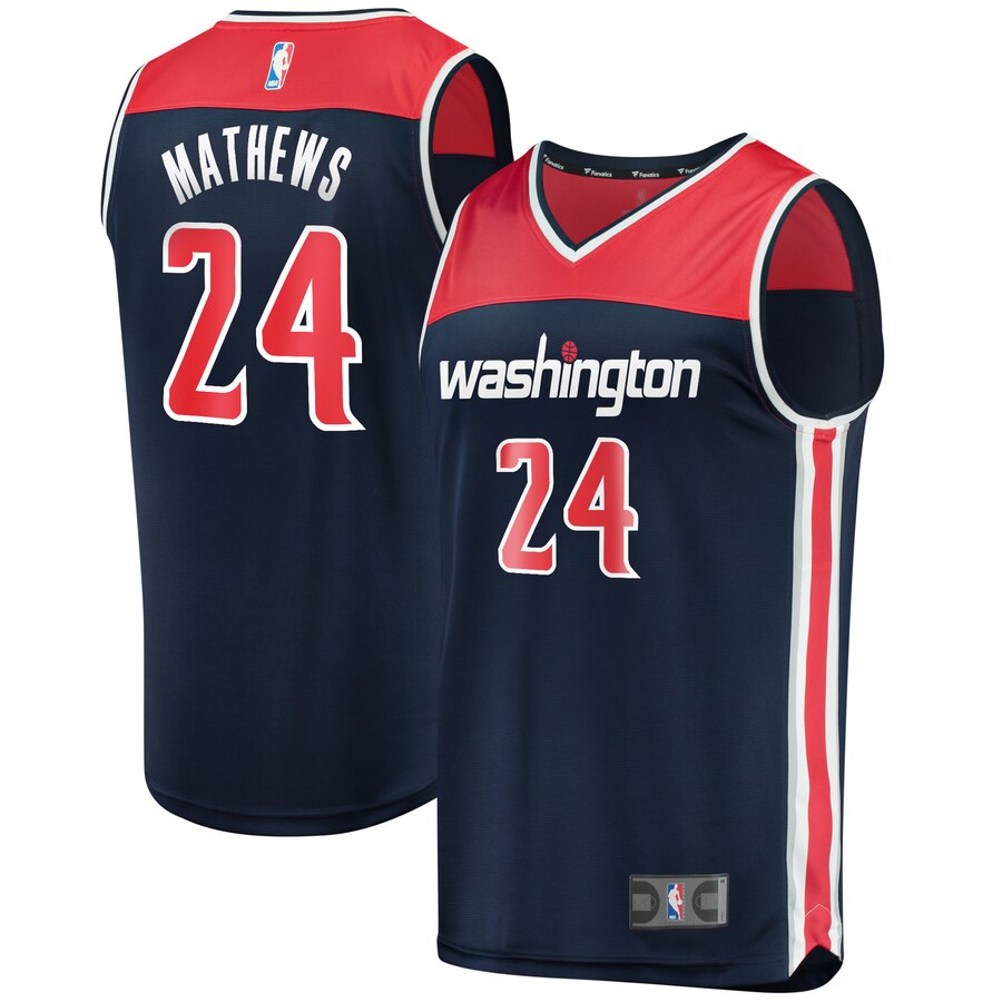 Garrison Mathews Washington Wizards Fanatics Branded Youth Fast Break Player Jersey - Statement Edition - Navy