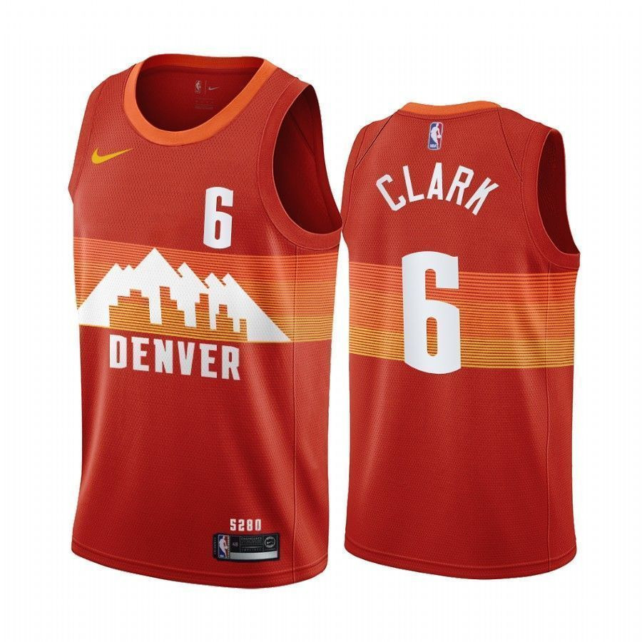 Gary Clark Denver Nuggets City Edition Orange 6 Jersey Trade - JS668 
