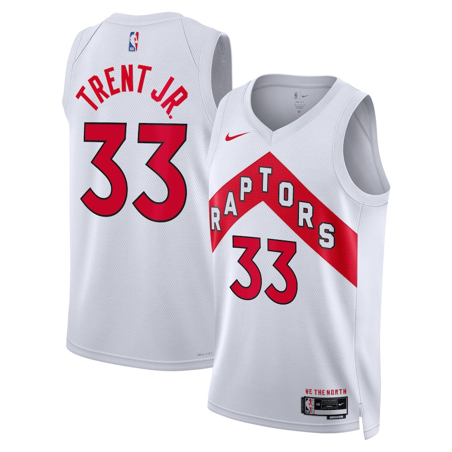 Gary Trent Jr. 33 Toronto Raptors Unisex Swingman Jersey - Association Edition - White - JS399 