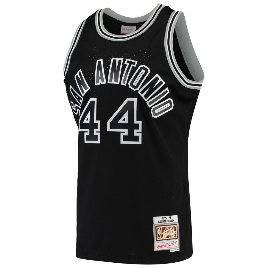 Alternative view of George Gervin San Antonio Spurs Mitchell & Ness 1977-78 Hardwood Classics Swingman Player Jersey - Black
