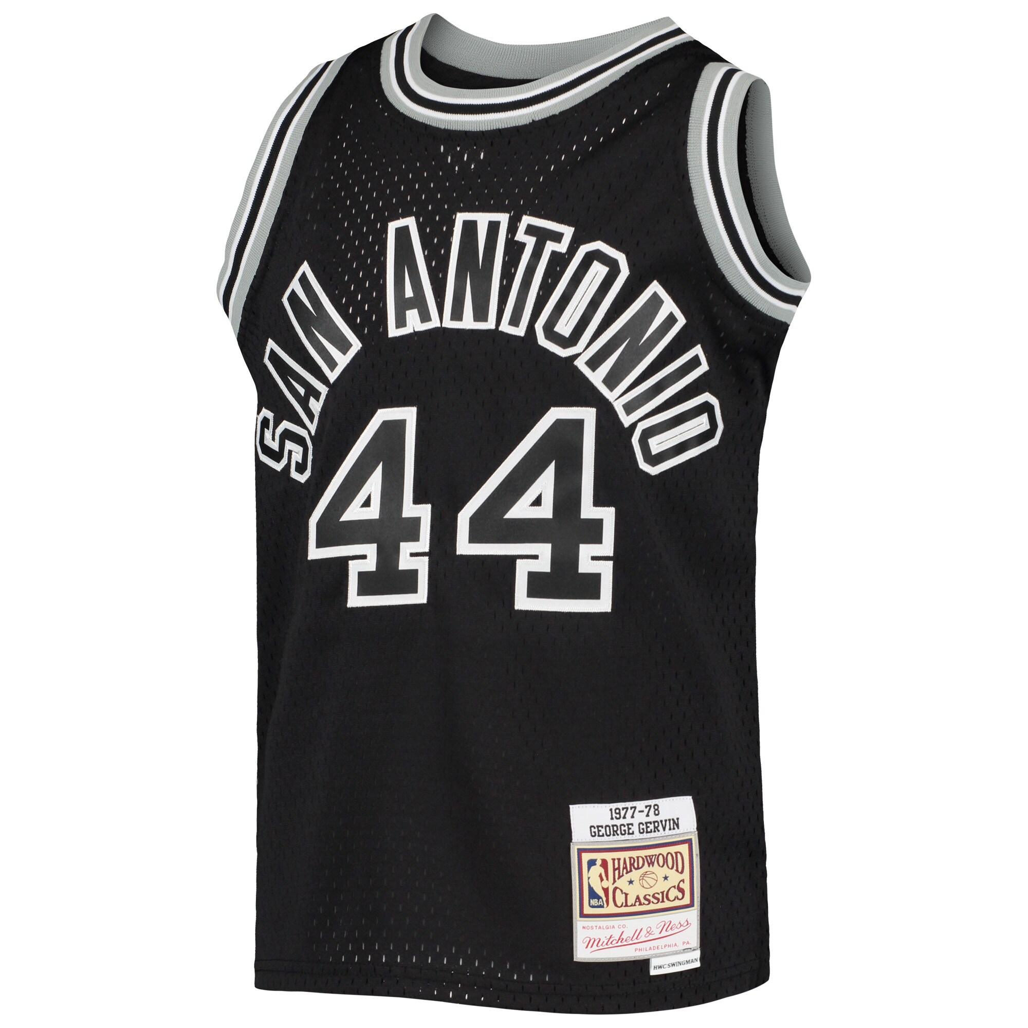 Alternative view of George Gervin San Antonio Spurs Mitchell & Ness Youth 1978/79 Hardwood Classics Swingman Jersey - Black