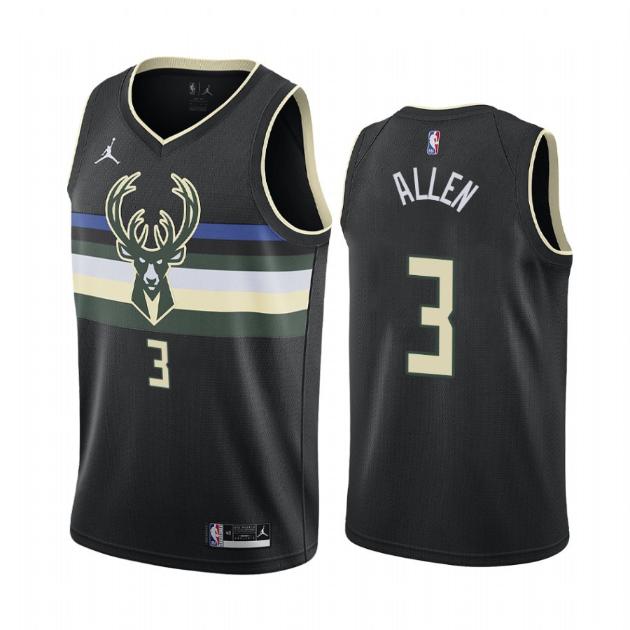 George Hill 3 Milwaukee Bucks Statement Edition Black Jersey - JS628 
