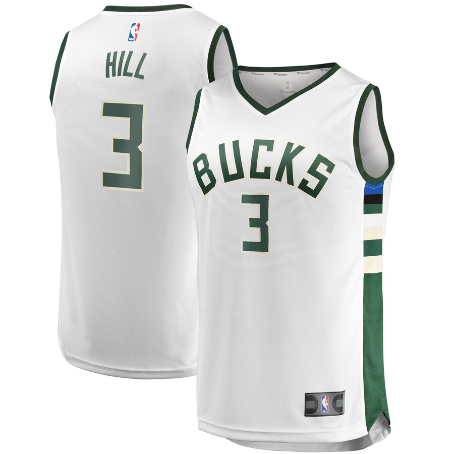 George Hill Milwaukee Bucks Fanatics Branded Fast Break Replica Player Jersey - Association Edition - White