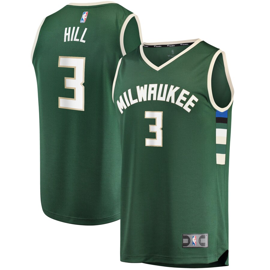 George Hill Milwaukee Bucks Fanatics Branded Fast Break Replica Player Jersey - Icon Edition - Hunter Green