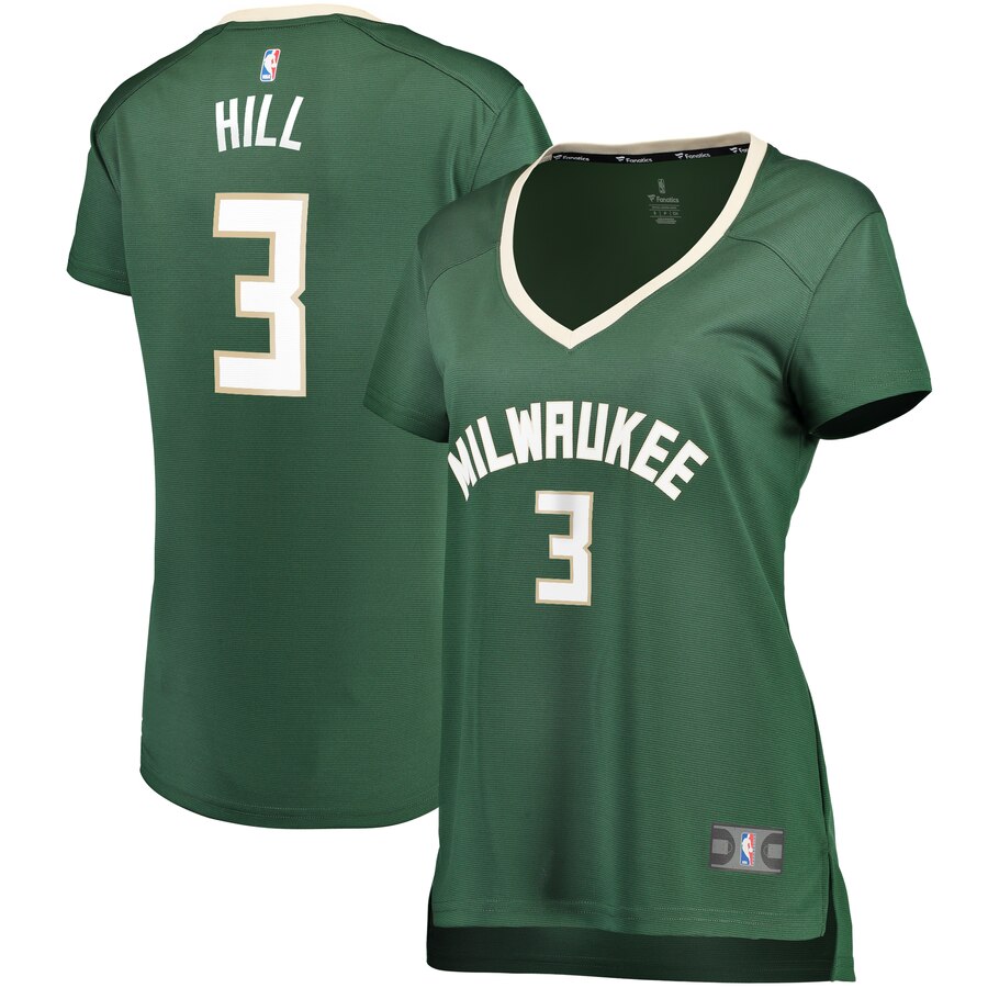 George Hill Milwaukee Bucks Fanatics Branded Women's Fast Break Replica Player Jersey - Icon Edition - Hunter Green