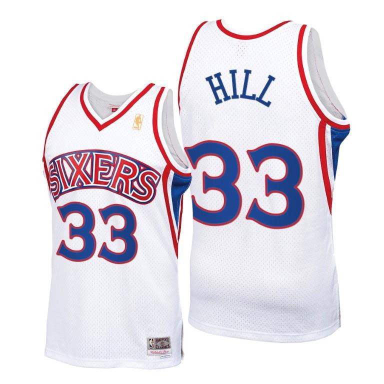 George Hill Philadelphia 76ers White Throwback 90s Jersey HWC Swingman - Men Jersey - JS447 