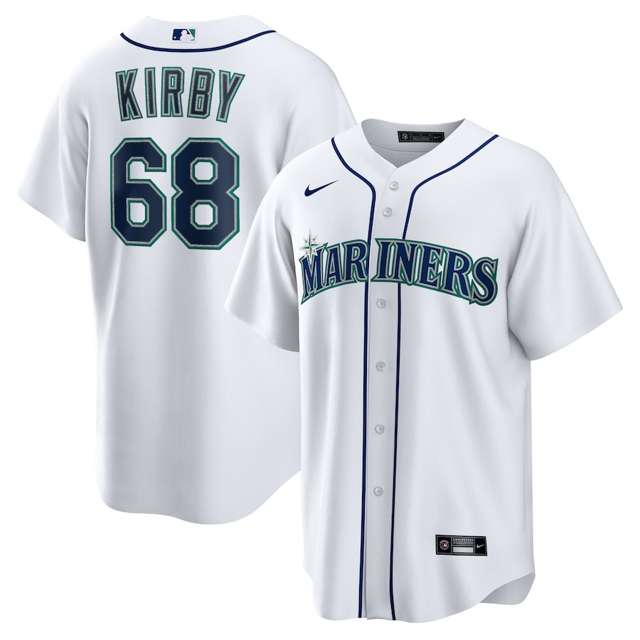 George Kirby 68 Seattle Mariners Home Men Jersey - White 