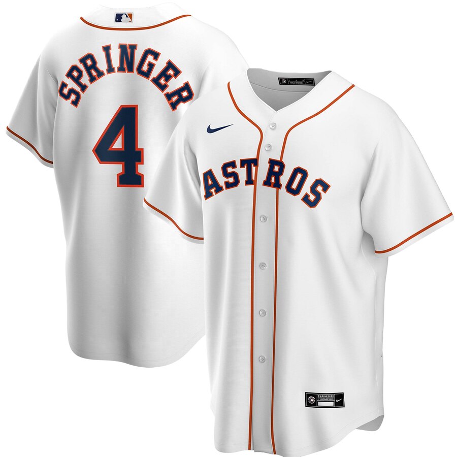 George Springer Houston Astros Home 2020 Replica Player Jersey ÃƒÂ¢Ã¢â€šÂ¬Ã¢â‚¬Å“ White